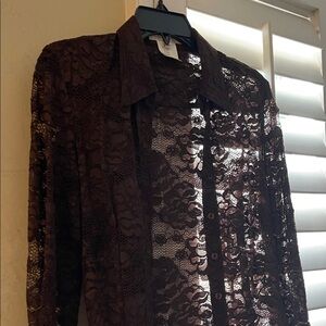 Vertigo Paris Chocolate Lace Top